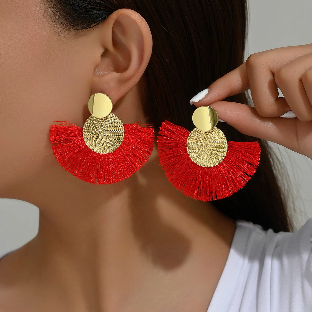 MoonFringe Earrings
