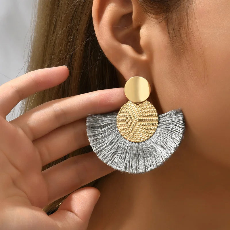 MoonFringe Earrings
